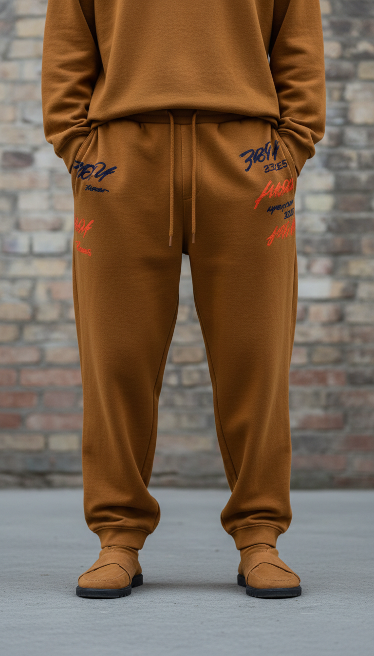 Joggers Sunset Ochre con detalle de logo